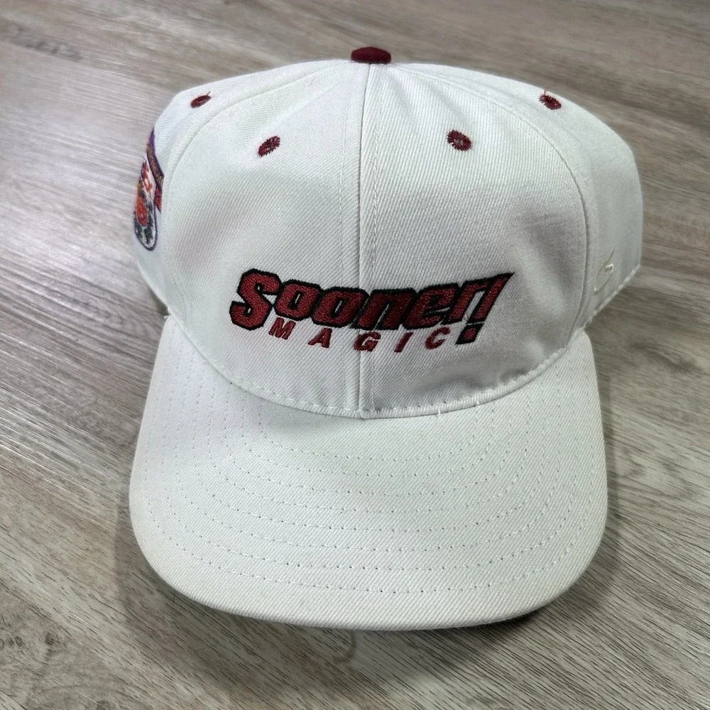 VTG Oklahoma Sooners Orange Bowl Strapback Hat Championship White Cap USA